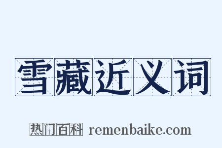 雪藏近义词是什么意思的图片
